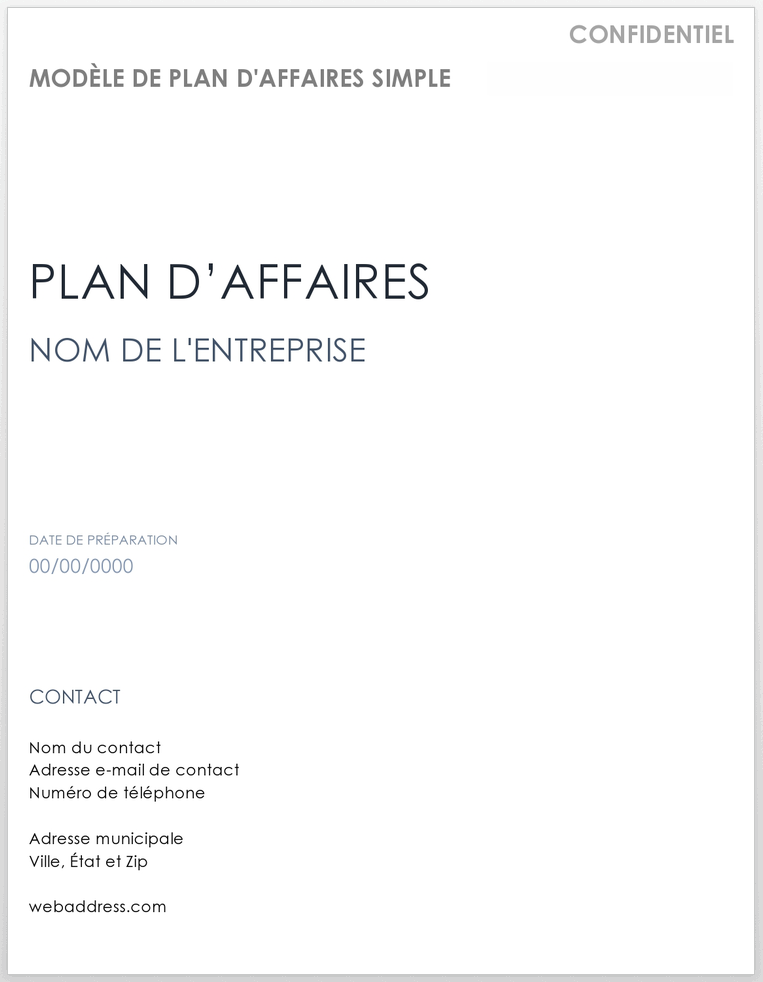 business plan entreprise de construction pdf