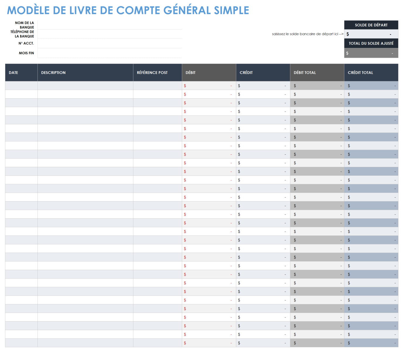 Grand livre général simple