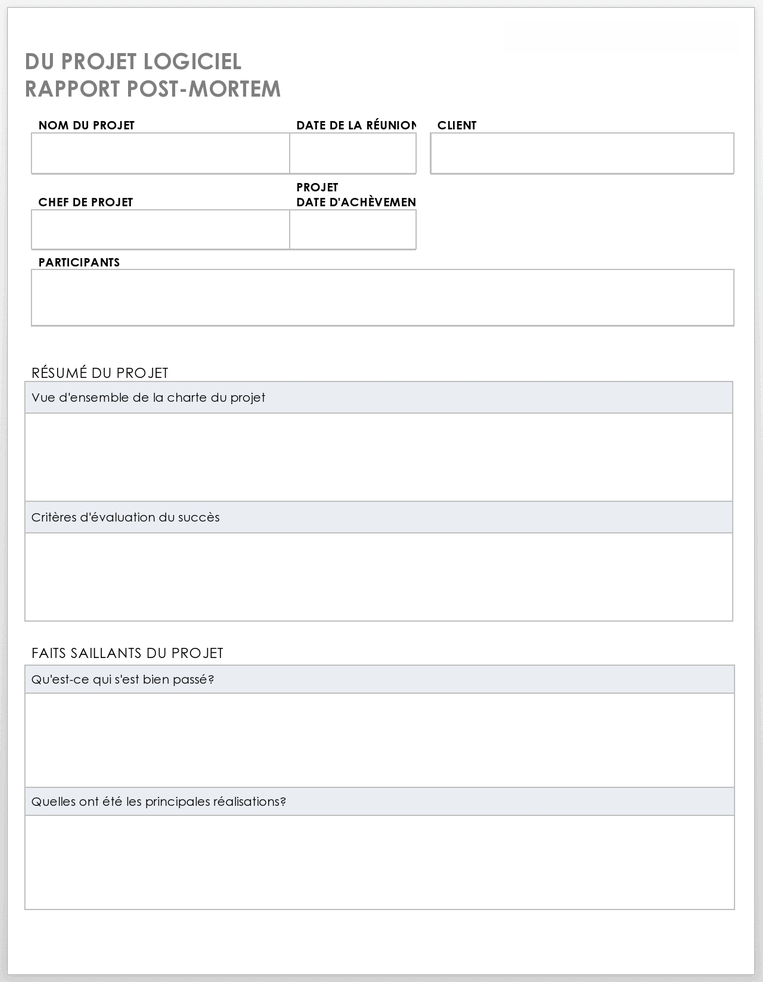 Rapport post-mortem du projet logiciel