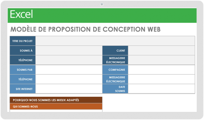 Modèle de proposition de conception Web