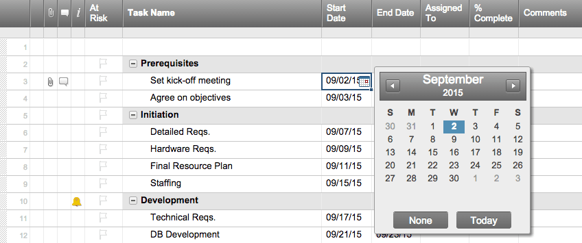 Ajouter des dates au modèle de planning Excel 