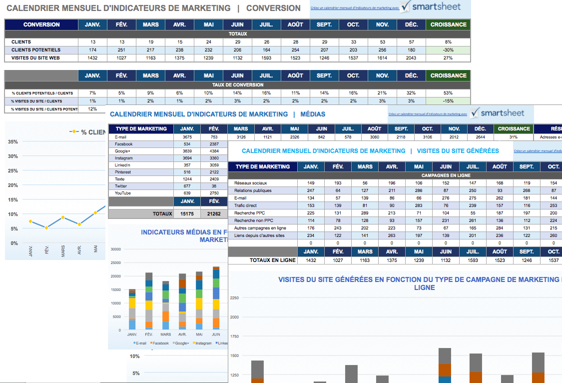 9 Modèles Excel Gratuits De Calendriers Marketing Smartsheet