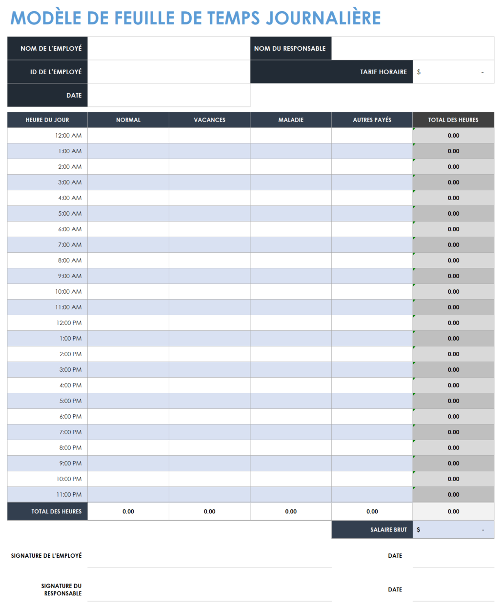 Modèles de feuille de temps Excel gratuits | Smartsheet