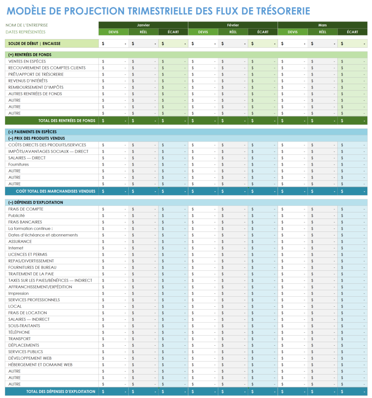 Document Excel Pour La Comptabilité D'une Micro-entreprise