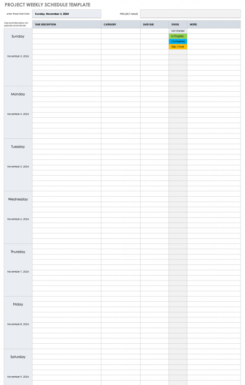 Modèles gratuits de planning de projet | Smartsheet