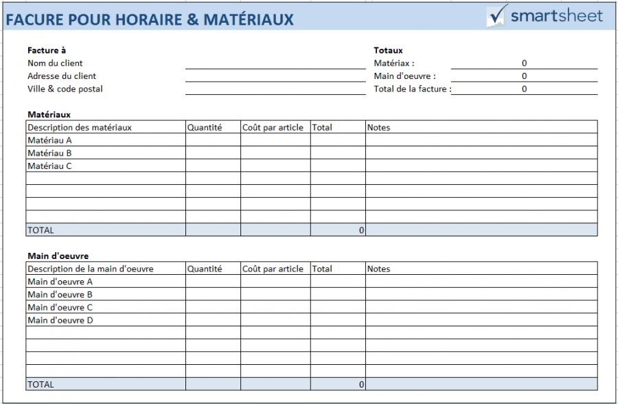 Modèles gratuits de gestion de construction pour Excel