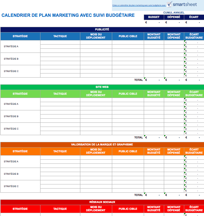 9 modèles Excel gratuits de calendriers marketing - Smartsheet