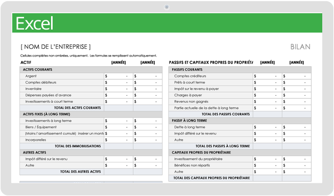 business plan comptable excel