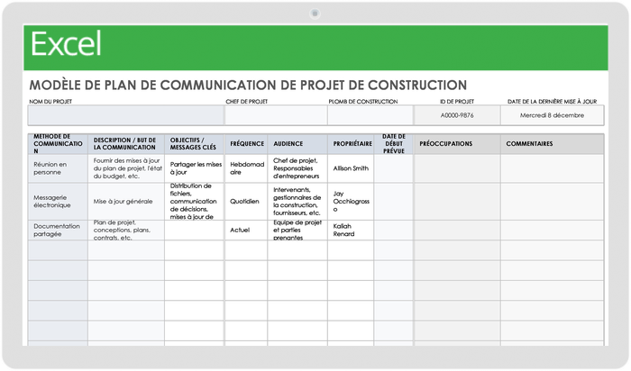 Modèles De Communication De Projet Gratuits | Smartsheet