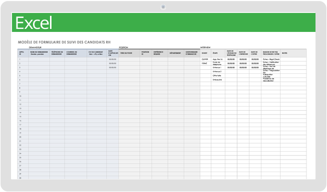 Modèles Gratuits De Feuilles De Calcul De Suivi Des Candidats | Smartsheet