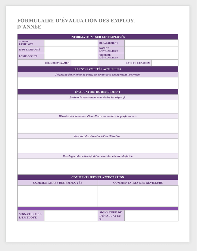 Modèles gratuits d’évaluation des performances des employés Smartsheet