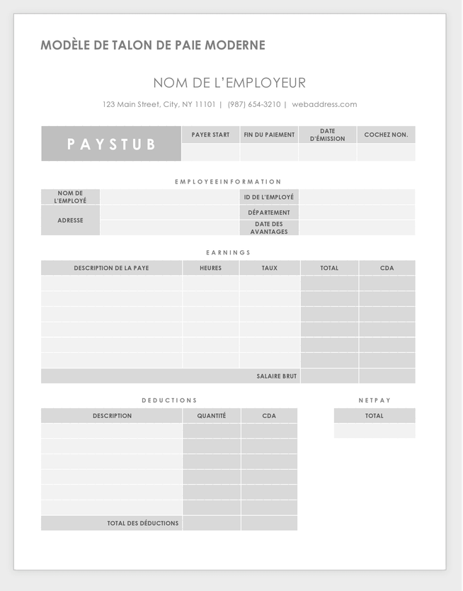 Modèles gratuits de fiches de paie Smartsheet