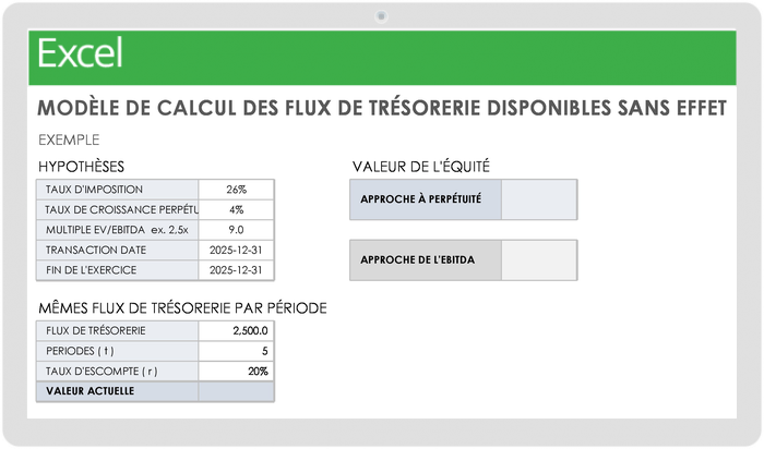 Modèles Gratuits De Flux De Trésorerie Actualisé | Smartsheet