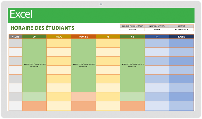 Modèles Excel Gratuits De Plannings Hebdomadaires - Smartsheet