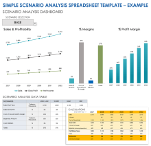 Simple Scenario Analysis Spreadsheet Template EXAMPLE