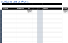 Modèle de liste de tâches d’événement